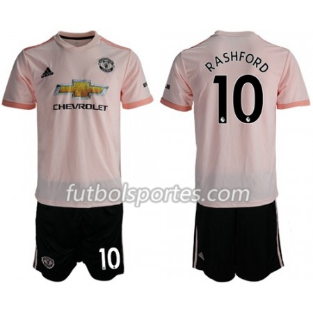 Camisetas Manchester United Rashford 10 Niño Segunda Equipacion 2018/2019